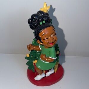 Black Paper Party African American Girl Christmas Tree Figure